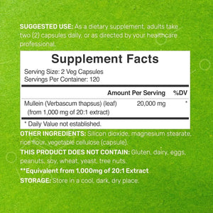 DEAL SUPPLEMENT - Deal Supplement Mullein Leaf Extract 20,000Mg. 240 Capsulas - The Red Vitamin MX - Suplementos Alimenticios - {{ shop.shopifyCountryName }}