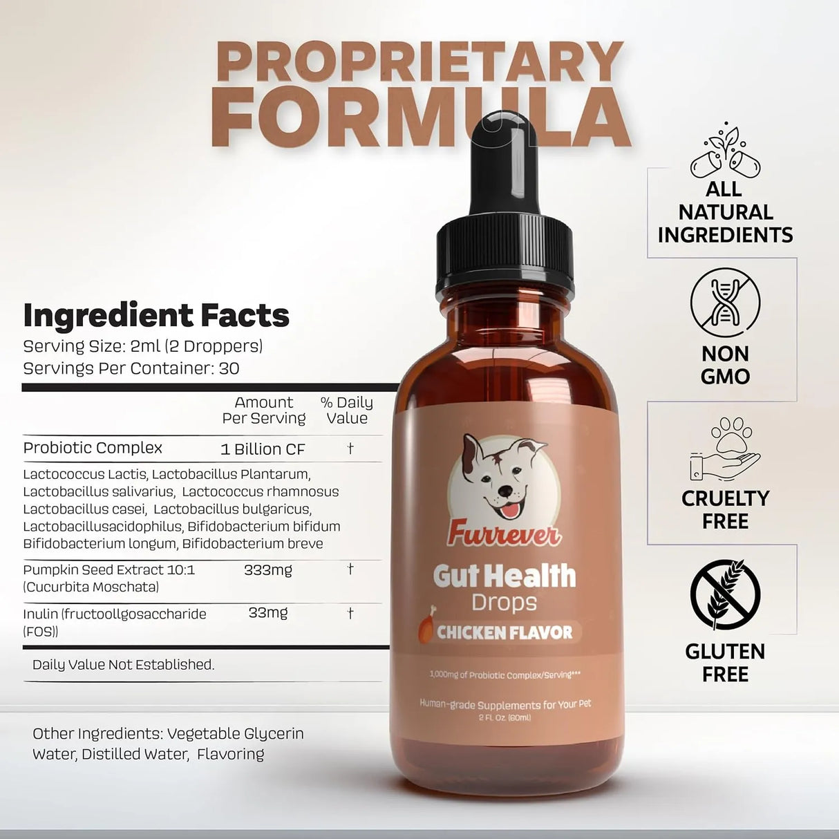 FURREVER - Furrever Gut Health Probiotics for Dogs Chicken Flavor 2 Fl.Oz. - The Red Vitamin MX - Probióticos Para Perros - {{ shop.shopifyCountryName }}