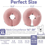 Loflaze Soft Inflatable Dog Cone Collar Pink XLARGE