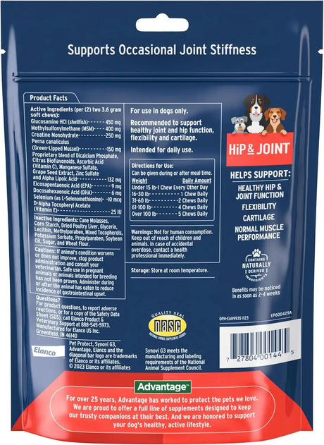 PET PROTECT - Pet Protect from The Makers of Advantage Vet-Formulated Hip & Joint for Dogs 120 Masticables - The Red Vitamin MX - Cuidado De Cadera Y Articulaciones Para Perros - {{ shop.shopifyCountryName }}