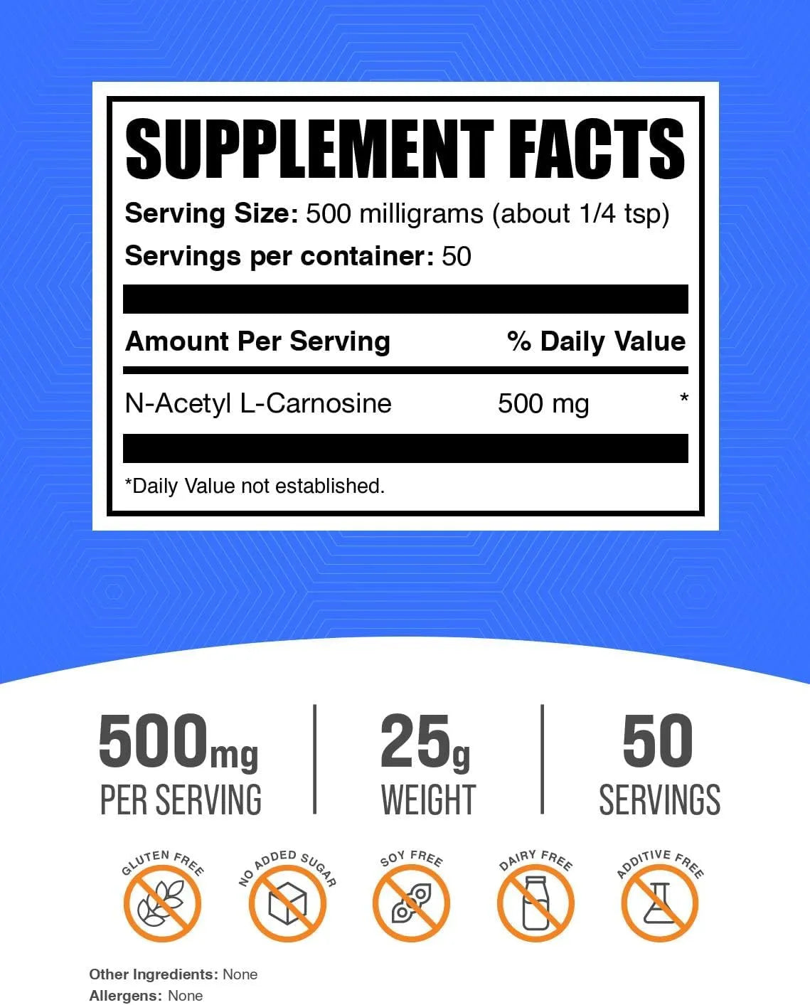 BULK SUPPLEMENTS - Bulk Supplements N-Acetyl L-Carnosine Powder 25Gr. - The Red Vitamin MX - Suplementos Alimenticios - {{ shop.shopifyCountryName }}
