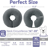 Loflaze Soft Inflatable Dog Cone Collar GREY XLARGE