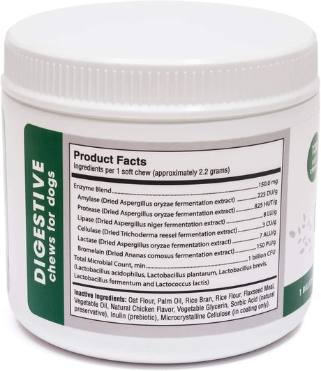 GENUINE NATURALS - Genuine Naturals Digestive Supplement for Dogs Probiotics Chews 120 Masticables - The Red Vitamin MX - Probióticos Para Perros - {{ shop.shopifyCountryName }}