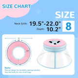 ICOYEA Sponge Core Dog Cone PINK Size 8 Neck: 19.5"- 22.0"