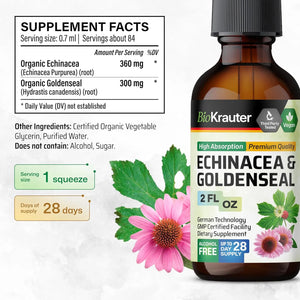 BIOKRAUTER - Bio Krauter Echinacea and Goldenseal Root Liquid Extract 2 Fl.Oz. - The Red Vitamin MX - Suplementos Alimenticios - {{ shop.shopifyCountryName }}