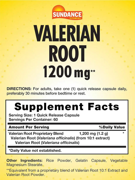 SUNDANCE - Sundance Valerian Root 1200Mg. 60 Capsulas - The Red Vitamin MX - Suplementos Alimenticios - {{ shop.shopifyCountryName }}