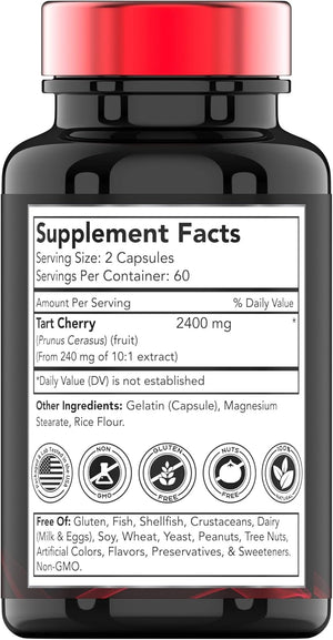 tnvitamins Tart Cherry 2400Mg. 120 Capsulas