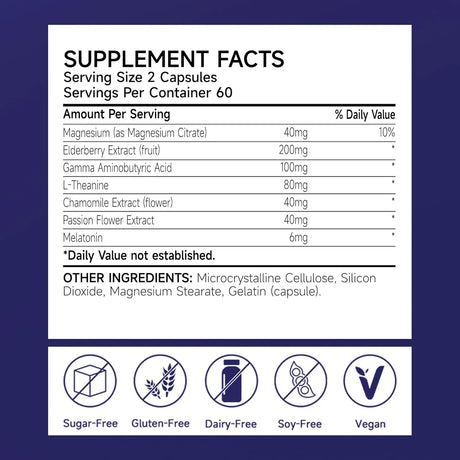 PERFIBY - Perfiby Dual-Action Sleep Aid Melatonin 6Mg. and Elderberry Complex 120 Capsulas - The Red Vitamin MX - Suplementos Alimenticios - {{ shop.shopifyCountryName }}