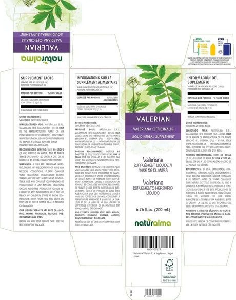 NATURALMA - Naturalma Valerian Root Alcohol-Free Tincture 6.76 Fl.Oz. - The Red Vitamin MX - Suplementos Alimenticios - {{ shop.shopifyCountryName }}