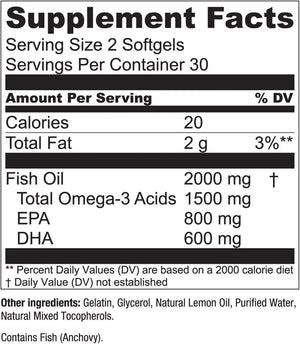 ESSENTIAL ELEMENTS - Essential Elements Omega-3 Fish Oil with EPA & DHA 60 Capsulas Blandas 2 Pack - The Red Vitamin MX - Suplementos Alimenticios - {{ shop.shopifyCountryName }}