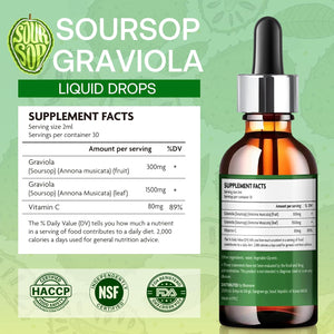 Jardient Soursop Bitters Liquid Oil Graviola Soursop Extract 2 Fl.Oz.