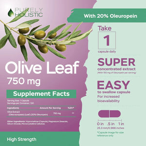 PURELY HOLISTIC - Purely Holistic Olive Leaf Extract 750Mg. 120 Capsulas - The Red Vitamin MX - Suplementos Alimenticios - {{ shop.shopifyCountryName }}