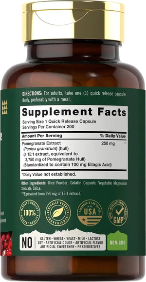 TAHOE NUTRITIONALS - Tahoe Nutritionals Pomegranate Extract 3,750Mg. 200 Capsulas - The Red Vitamin MX - Suplementos Alimenticios - {{ shop.shopifyCountryName }}