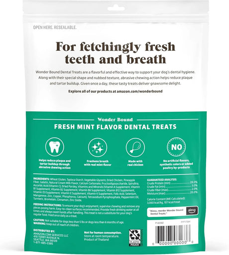 WONDER BOUND - Wonder Bound Dog Dental Treats for Medium Dogs Fresh Mint Flavor 13 Piezas - The Red Vitamin MX - Cuidado Dental Para Perros - {{ shop.shopifyCountryName }}