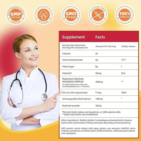 DREAVIO - DREAVIO Magnesium Glycinate Gummies 400Mg. Orange 90 Gomitas - The Red Vitamin MX - Suplementos Alimenticios - {{ shop.shopifyCountryName }}