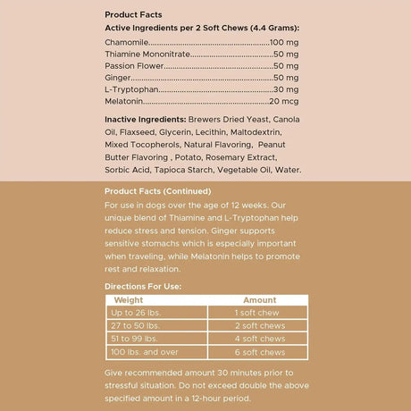 CHEW + HEAL - Chew + Heal Labs Calming Chews for Dogs Peanut Butter 30 Masticables - The Red Vitamin MX - Relajantes Para Perros - {{ shop.shopifyCountryName }}