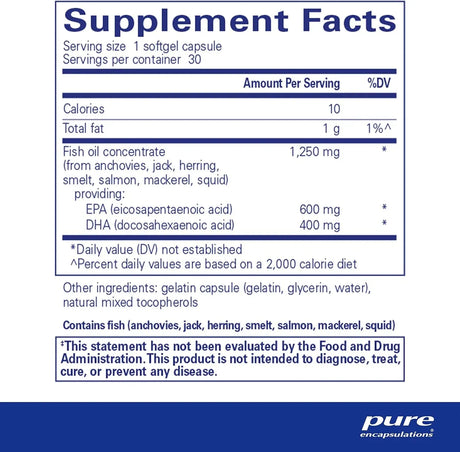 PURE ENCAPSULATIONS - Pure Encapsulations O.N.E. Omega 30 Capsulas Blandas - The Red Vitamin MX - Suplementos Alimenticios - {{ shop.shopifyCountryName }}