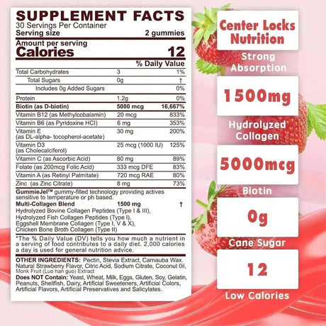 ENVYDEAL - EnvyDeal Sugar-Free Hydrolyzed Collagen Peptide Filled Gummies 60 Gomitas - The Red Vitamin MX - Suplementos Alimenticios - {{ shop.shopifyCountryName }}