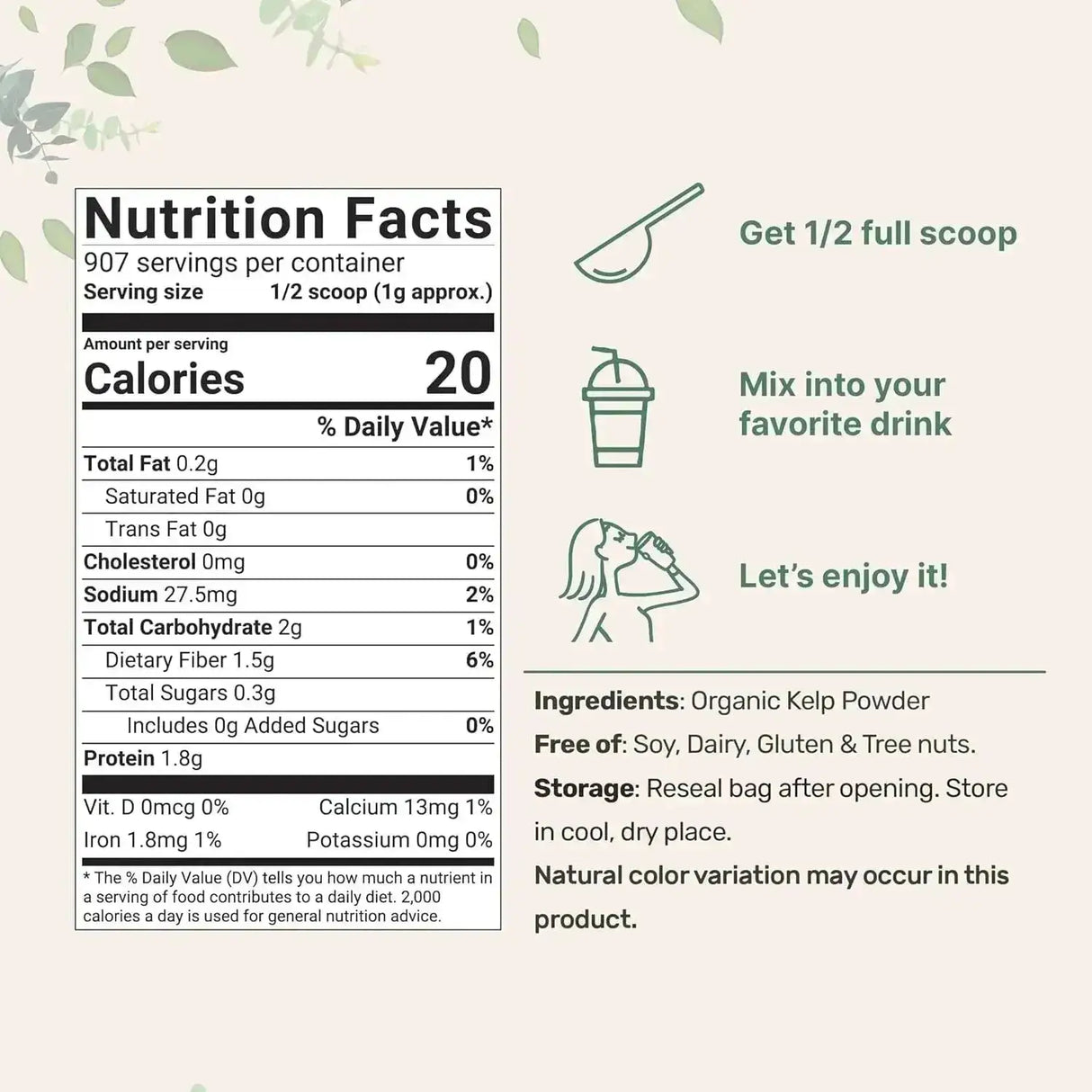 MICRO INGREDIENTS - Micro Ingredients Organic Kelp Powder 907Gr. - The Red Vitamin MX - Suplementos Alimenticios - {{ shop.shopifyCountryName }}