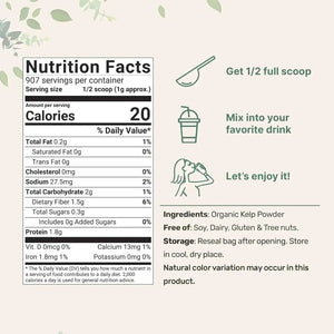 MICRO INGREDIENTS - Micro Ingredients Organic Kelp Powder 907Gr. - The Red Vitamin MX - Suplementos Alimenticios - {{ shop.shopifyCountryName }}