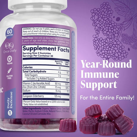 ZAND - Zand Elderberry Zinc Immunity Gummies 60 Gomitas - The Red Vitamin MX - Suplementos Alimenticios - {{ shop.shopifyCountryName }}