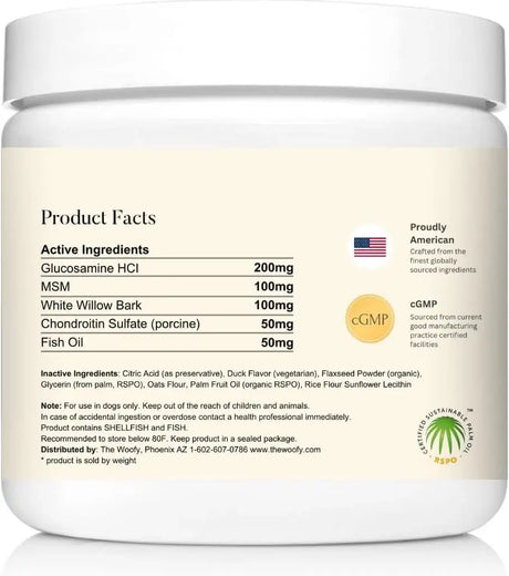 WOOFY - Woofy Maximum Strength Hip & Joint Health Supplement for Dogs 90 Masticables - The Red Vitamin MX - Cuidado De Cadera Y Articulaciones Para Perros - {{ shop.shopifyCountryName }}