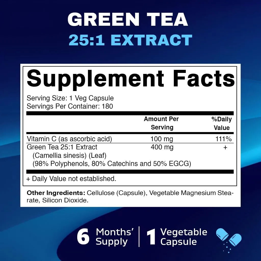 VITAMATIC - Vitamatic Green Tea Extract with Vitamin C 180 Capsulas - The Red Vitamin MX - Suplementos Alimenticios - {{ shop.shopifyCountryName }}