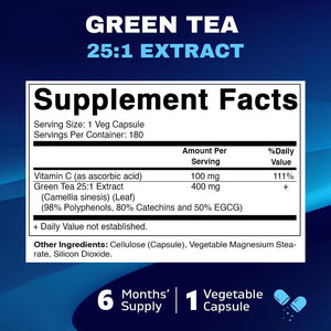 VITAMATIC - Vitamatic Green Tea Extract with Vitamin C 180 Capsulas - The Red Vitamin MX - Suplementos Alimenticios - {{ shop.shopifyCountryName }}