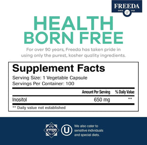 FREEDA - FREEDA Pure Inositol 100 Capsulas - The Red Vitamin MX - Suplementos Alimenticios - {{ shop.shopifyCountryName }}