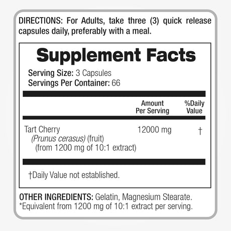 FITO MEDIC'S Lab Tart Cherry 12,000Mg. 200 Capsulas