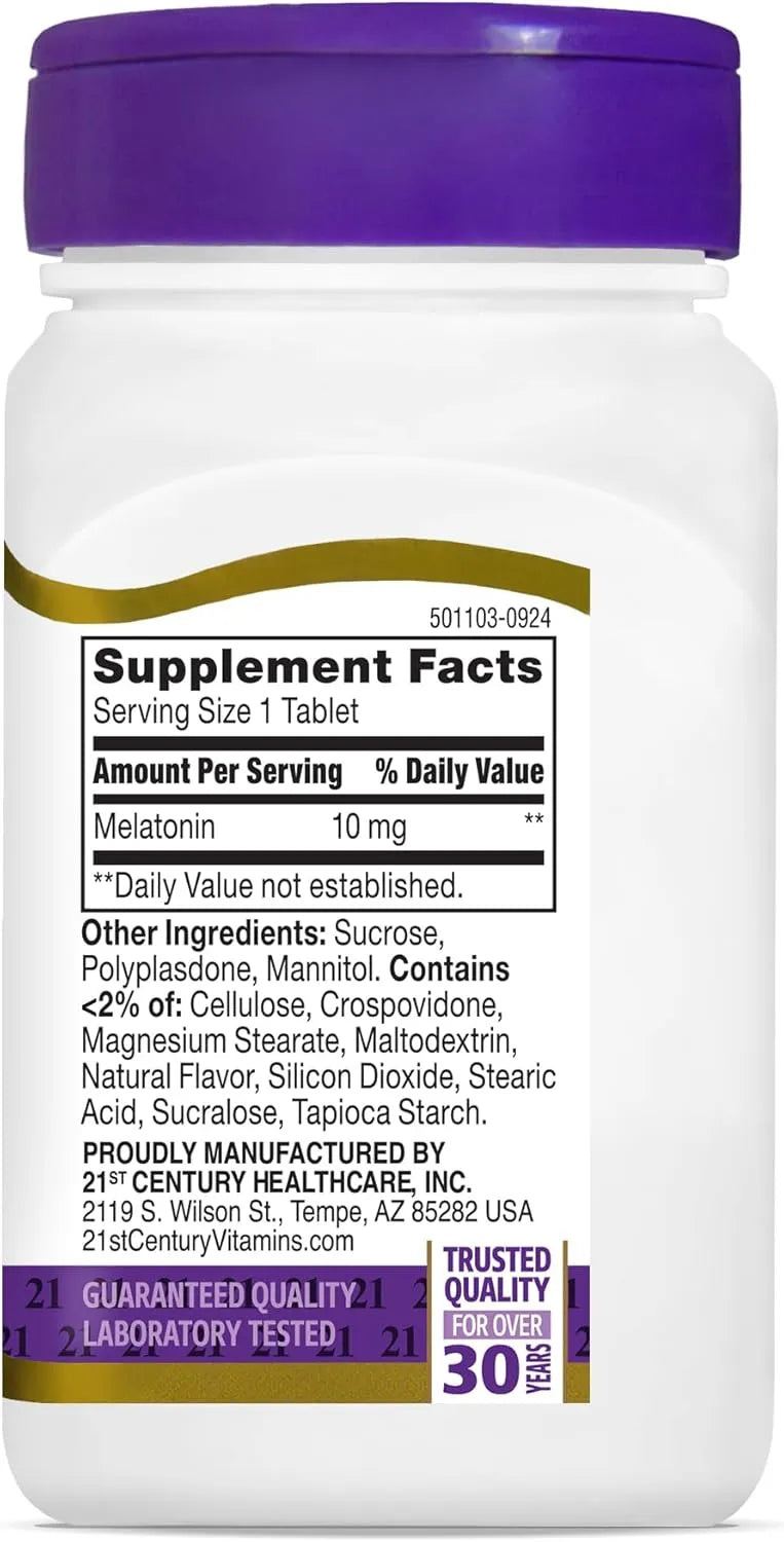 21ST CENTURY - 21st Century Melatonin 10Mg. 120 Tabletas - The Red Vitamin MX - Suplementos Alimenticios - {{ shop.shopifyCountryName }}