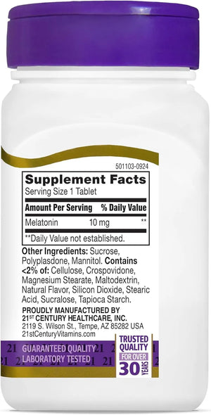 21ST CENTURY - 21st Century Melatonin 10Mg. 120 Tabletas - The Red Vitamin MX - Suplementos Alimenticios - {{ shop.shopifyCountryName }}