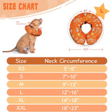 Toptakeit Elevated Inflatable Dog Collar ORANGE LARGE