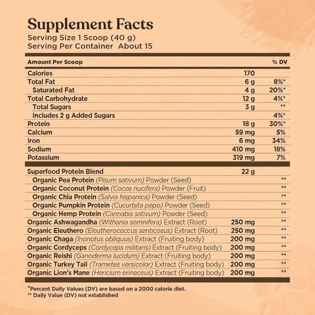 FOUR SIGMATIC - Four Sigmatic Organic Vegan Protein Powder Creamy Cacao 600Gr. - The Red Vitamin MX - Suplementos Alimenticios - {{ shop.shopifyCountryName }}