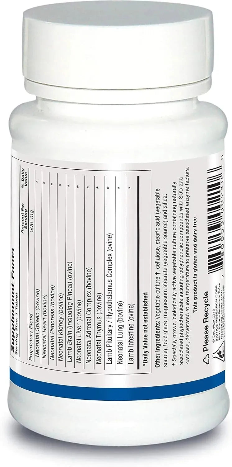 BIOTICS RESEARCH - Biotics Research Neonatal Multi Gland Mixed Organd and Glandular Concentrates 60 Tabletas - The Red Vitamin MX - Suplementos Alimenticios - {{ shop.shopifyCountryName }}