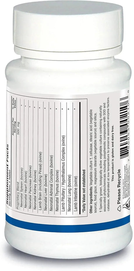 BIOTICS RESEARCH - Biotics Research Neonatal Multi Gland Mixed Organd and Glandular Concentrates 60 Tabletas - The Red Vitamin MX - Suplementos Alimenticios - {{ shop.shopifyCountryName }}
