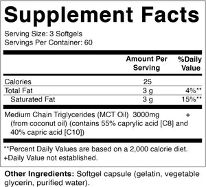 VITAMATIC - Vitamatic MCT Oil 3000Mg. 180 Capsulas Blandas - The Red Vitamin MX - Suplementos Alimenticios - {{ shop.shopifyCountryName }}