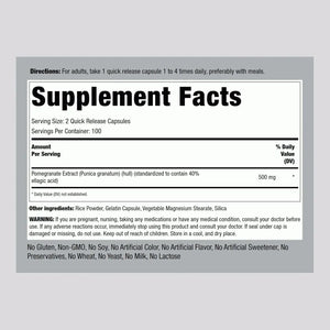 PIPING ROCK - Piping Rock Pomegranate Extract 500Mg. 200 Capsulas - The Red Vitamin MX - Suplementos Alimenticios - {{ shop.shopifyCountryName }}