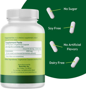 BESTVITE - BESTVITE Artemisinin 200Mg. 60 Capsulas 2 Pack - The Red Vitamin MX - Suplementos Alimenticios - {{ shop.shopifyCountryName }}