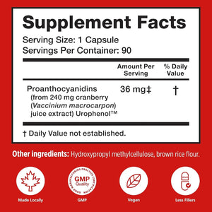 UTIVA - Utiva Cranberry PACs 90 Capsulas - The Red Vitamin MX - Suplementos Alimenticios - {{ shop.shopifyCountryName }}