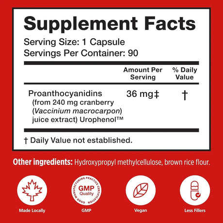 UTIVA - Utiva Cranberry PACs 90 Capsulas - The Red Vitamin MX - Suplementos Alimenticios - {{ shop.shopifyCountryName }}