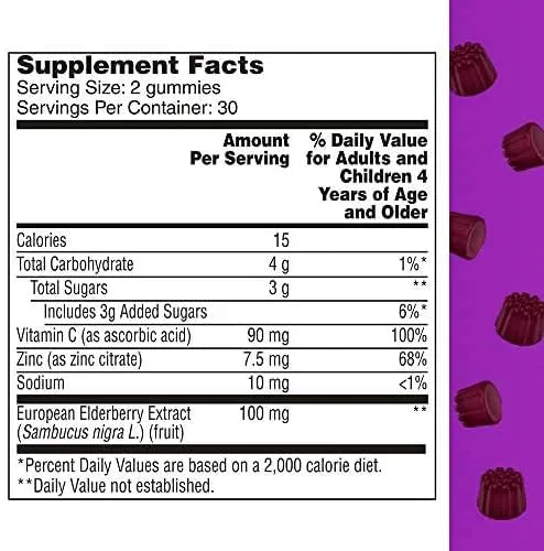 FLINTSTONES VITAMINS - Flintstones Vitamins Elderberry Gummies for Kids with Immunity Support 60 Gomitas - The Red Vitamin MX - Suplementos Alimenticios - {{ shop.shopifyCountryName }}