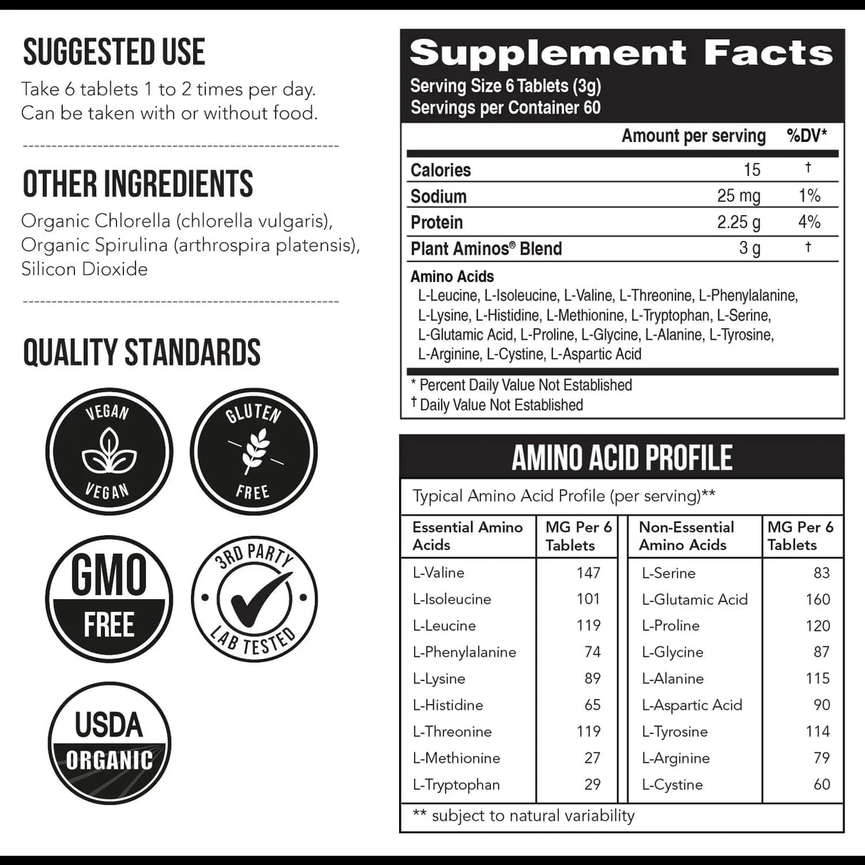 TRIQUETRA - Triquetra Health Plant Aminos Organic Essential Amino Acids EAAs & BCAA 360 Tabletas - The Red Vitamin MX - Suplementos Alimenticios - {{ shop.shopifyCountryName }}