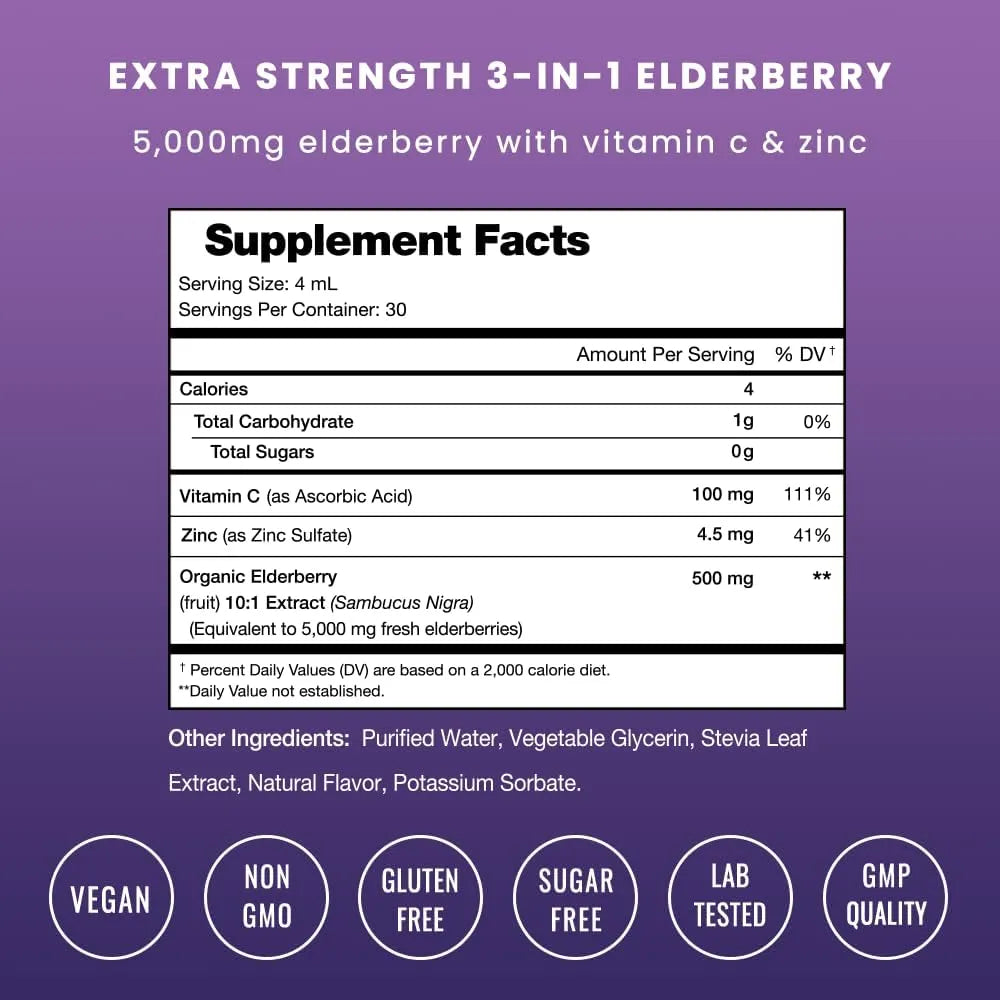 NUTRACHAMPS - NutraChamps Organic Elderberry Syrup 4 Fl.Oz. - The Red Vitamin MX - Suplementos Alimenticios - {{ shop.shopifyCountryName }}