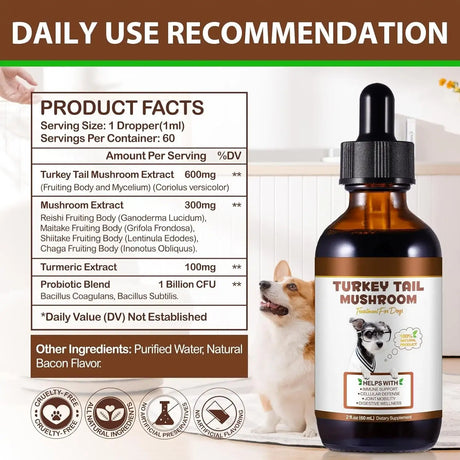 VOSIFSDIY - VOSIFSDIY Turkey Tail Mushroom for Dogs 60Ml. - The Red Vitamin MX - Suplementos Herbales Para Perros - {{ shop.shopifyCountryName }}