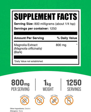 BULK SUPPLEMENTS - Bulk Supplements Magnolia Bark Extract Powder 1 Kg. - The Red Vitamin MX - Suplementos Alimenticios - {{ shop.shopifyCountryName }}