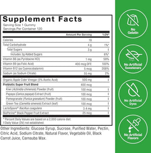 FORCE FACTOR - Force Factor ProbioSlim Apple Cider Vinegar Gummies 120 Gomitas - The Red Vitamin MX - Suplementos Alimenticios - {{ shop.shopifyCountryName }}