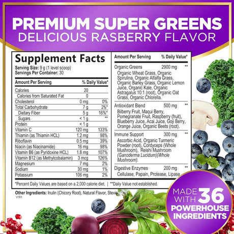 HELLO LOVELY! - Hello Lovely! Greens Superfood Powder 30 Servicios Mixed Berry 270Gr. - The Red Vitamin MX - Suplementos Alimenticios - {{ shop.shopifyCountryName }}