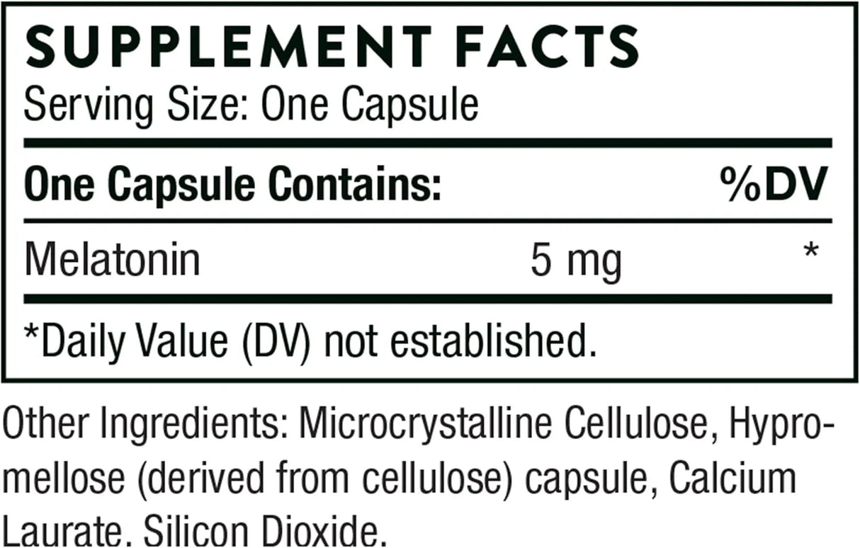 THORNE RESEARCH - THORNE Melaton-5 - 5Mg. Melatonin 60 Capsulas - The Red Vitamin MX - Suplementos Alimenticios - {{ shop.shopifyCountryName }}
