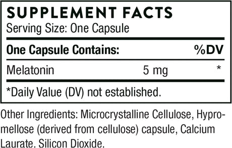 THORNE RESEARCH - THORNE Melaton-5 - 5Mg. Melatonin 60 Capsulas - The Red Vitamin MX - Suplementos Alimenticios - {{ shop.shopifyCountryName }}